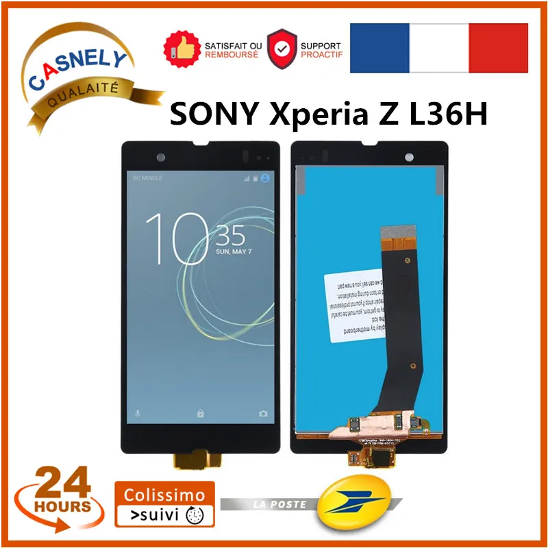 

For Sony Xperia Z L36h L36i C6606 C6603 C6602 C660x C6601 Display Screen Touch Digitizer Assembly Frame Replacement Parts