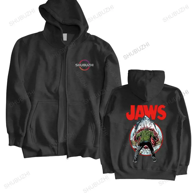 

Jaws sweatshirt Retro Inspired By Jaws Movie Retro 70S 80S Shark Attack Quints Fish male brand men autumn cotton hoodie zipper