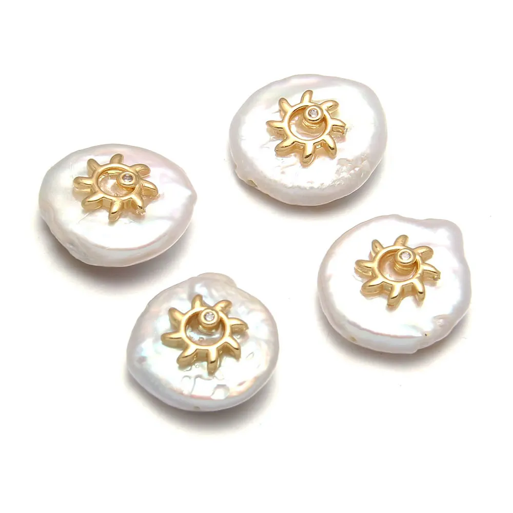 Декоративные подвески из натурального пресноводного жемчуга с бусинами для