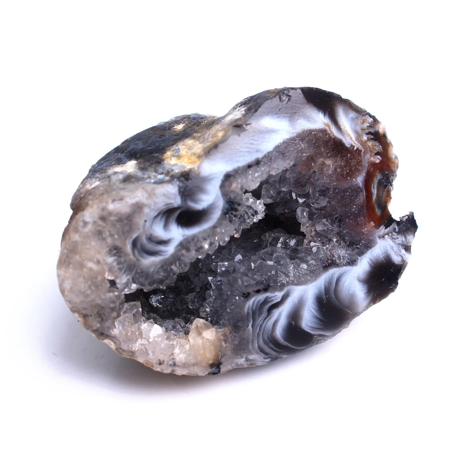 Натуральный агат геодовый кристалл минеральный образец с отверстиями содержит