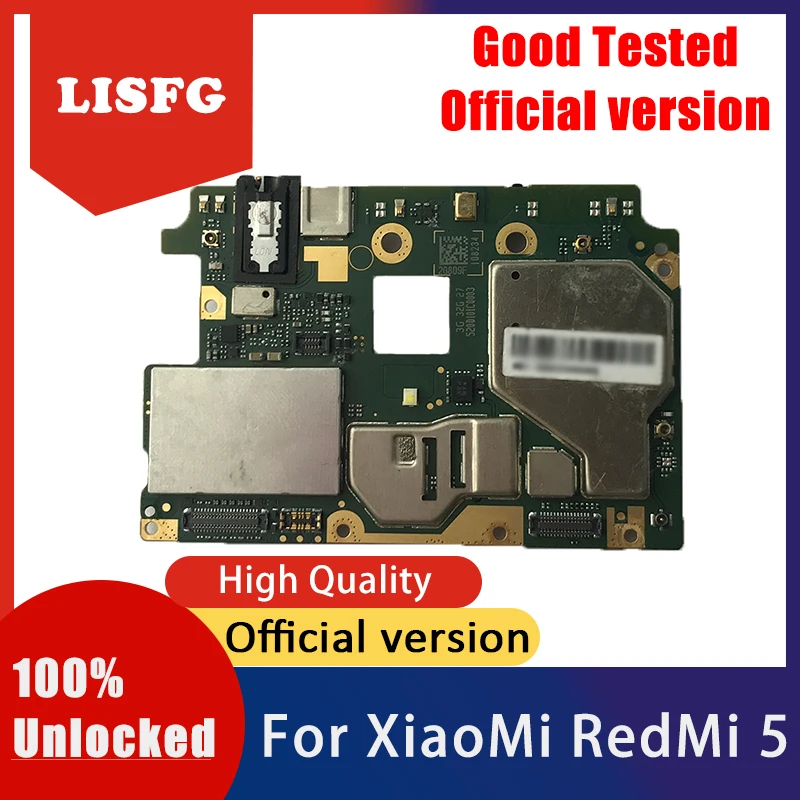 LISFG хорошо протестирована для Xiaomi Redmi 5 Hongmi 5 материнская плата разблокированная Оригинальная для Xiaomi Redmi 5 Hongmi 5 логическая плата материнская плата