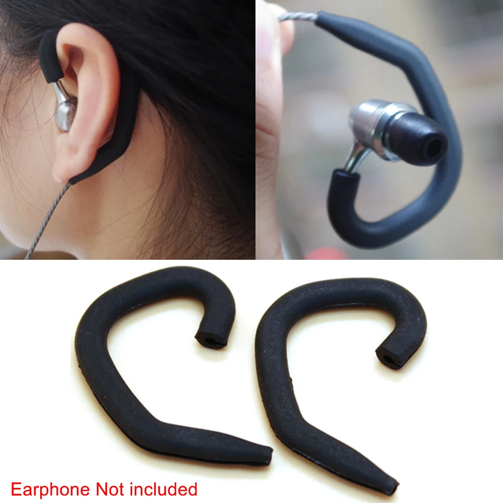 1 Pair Eco-friendly Holder Ear Hook Headset Hanger Soft Silicone Sports Loop Hanger Universal Earphone Holder
