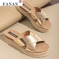 beach shoes leopard flip flops flat slippers gold slippers women slides summer sandals slippers with thick soles platform femal
