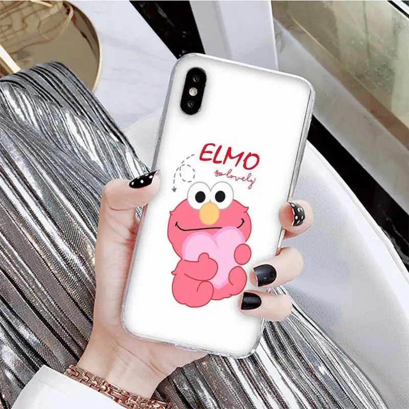 

Cute Cartoon Cookie Monster Elmo Phone Case For iPhone X XS MAX 6 6s 7 7plus 8 8 Plus 5 5S se 2020 11 12pro max xr Funda cases