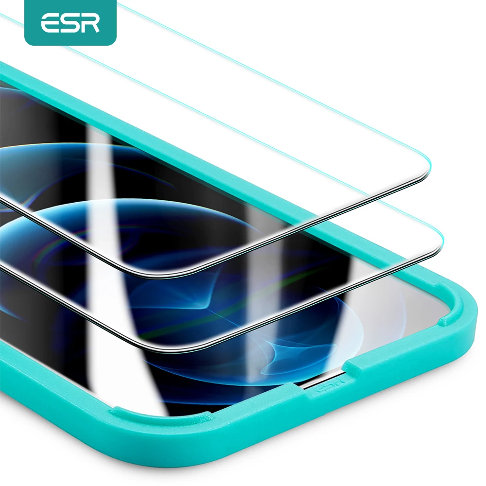 

ESR 5X Tempered Glass for iPhone 12 Mini 12pro 12 Pro Max for iPhone 12 Glass Screen Protector Full Cover Screen Protective Film