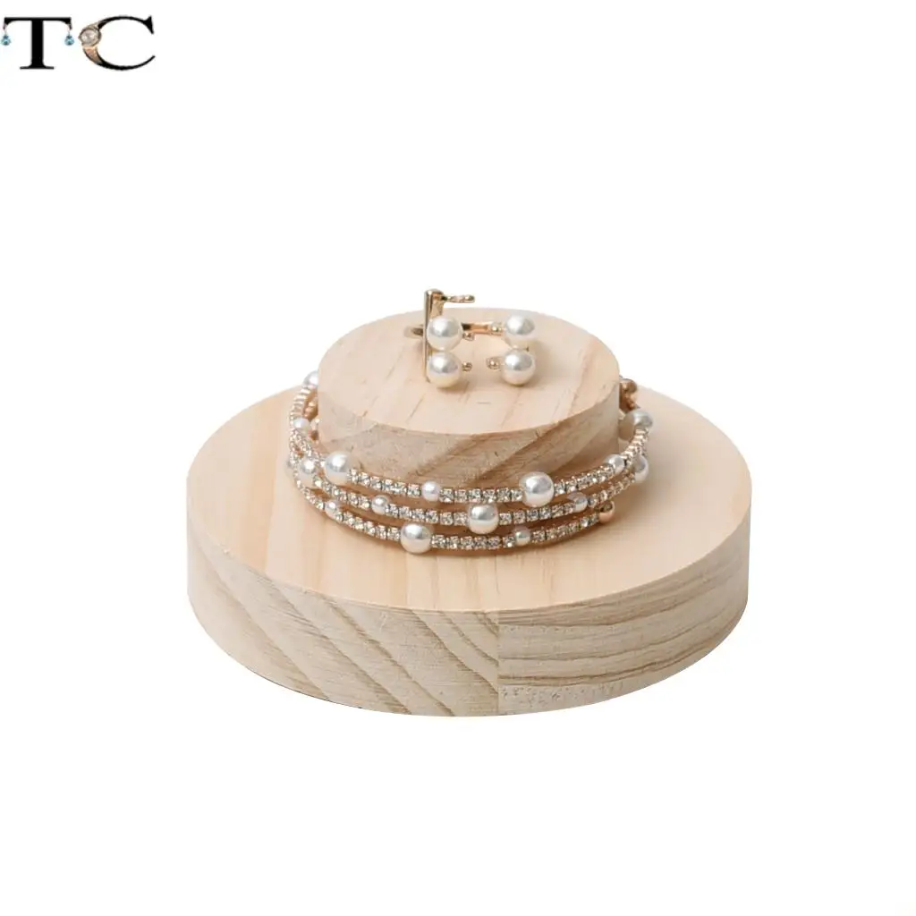 

Неокрашенные серьги кольцо держатель ювелирные изделия дисплей организовать, деревянный браслет стенд, неокрашенный