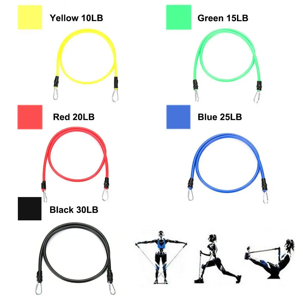 

11pcs Pull Rope Fitness Exercises Resistance Bands Set Training Yoga Band Gym Fitness Equipment Drop Shipping
