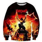Manowar модные с длинным рукавом 3D печати молниитолстовкикофтыкурткиМужчиныЖенщины дропшиппинг