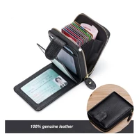 top quality unisex rfid blcoking genuine leather large capacity multi purpose pocket walletcredit card drivers licesen holder