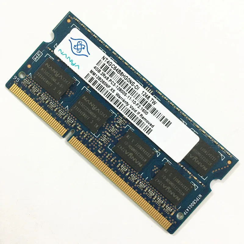 Nanya DDR3 4 Гб 1600 МГц Оперативная память 2RX8 PC3 12800S 11 ddr3 памяти ноутбука|Оперативная