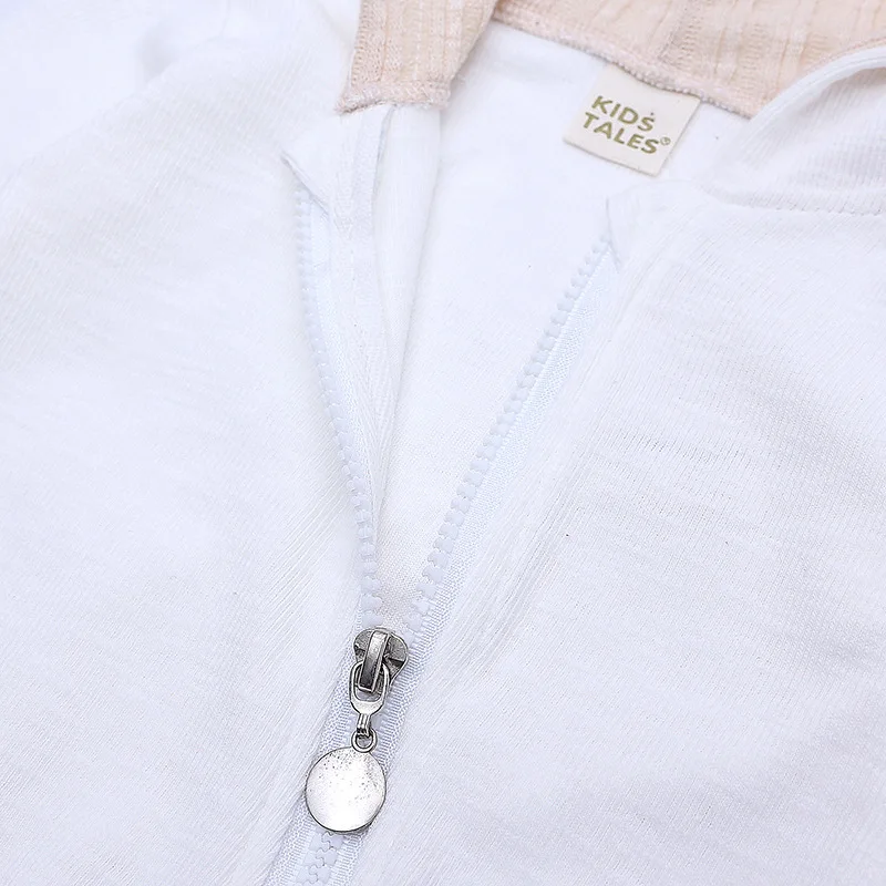 Белые детские хлопковые комбинезоны на молнии для новорожденных мальчиков и