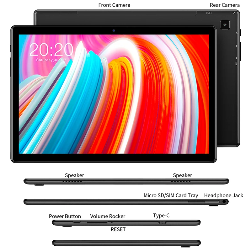 

Teclast M40 Android10.0 tablet 10.1 inch 6GB RAM 128GB ROM 8MP Camera Dual 4G Phone Call Bluetooth5.0 tablet pc