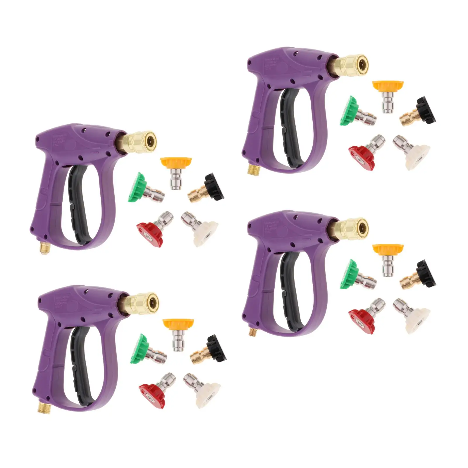 

Прочный моечный пистолет высокого давления 1/4 дюйма с 5 насадками, инструменты для очистки