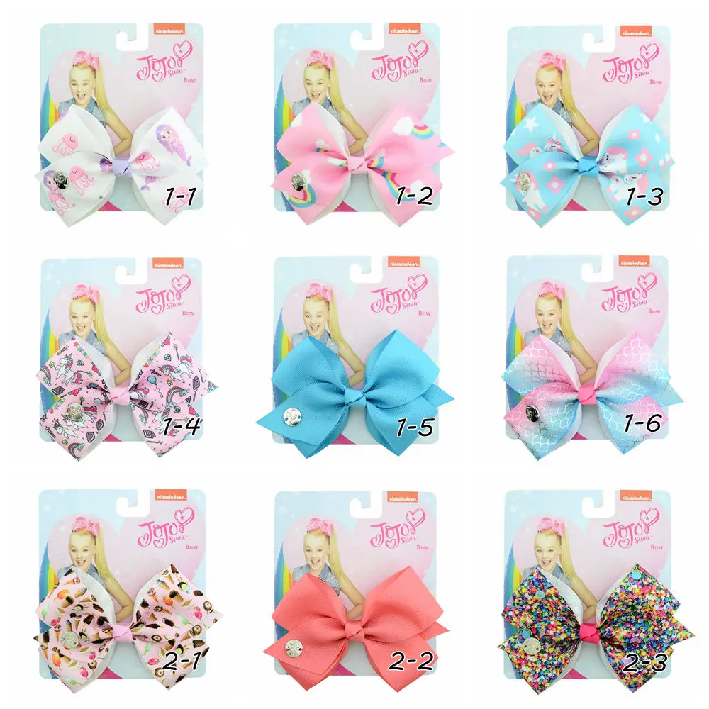 1 шт. 5 &quotJoJo заколка для волос с модным сплошным принтом единорог Радуга весы