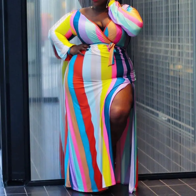 Женское платье в полоску с цветными блоками повседневное Сексуальное Платье