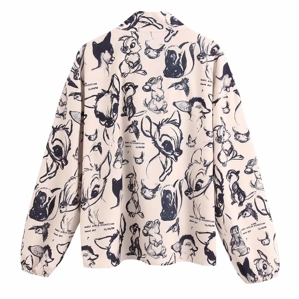 Женская шифоновая блузка ZA повседневная Элегантная кремового цвета с длинными