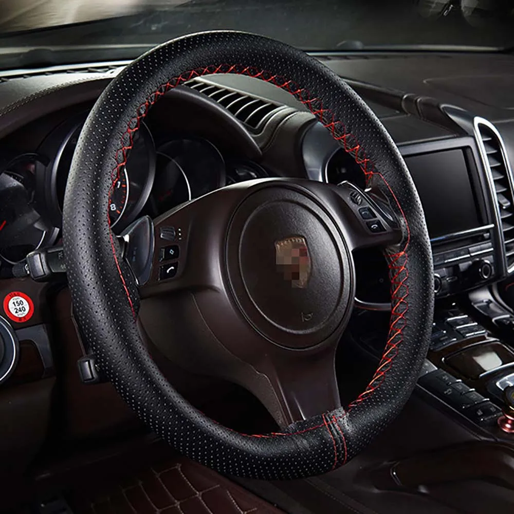 Автомобильная оплетка на руль с перфорацией и шнуровкой чехол автомобильный из