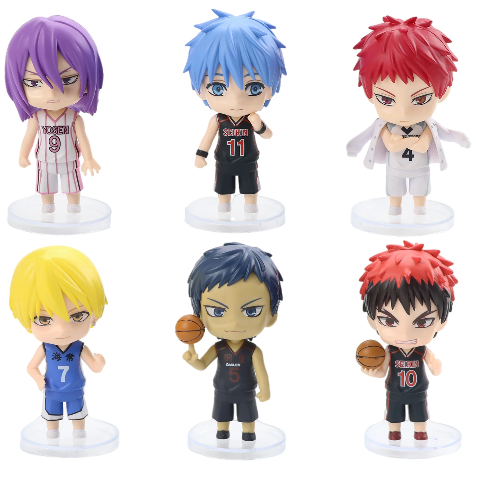 

Куроко Без корзины Kuroko Tetsuya Kagami Taiga Midorima Shintaro кисэ рёта Aomine Daiki версия игрушки куклы набор