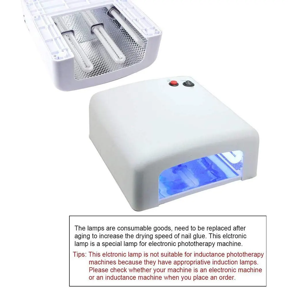 

4pcs Replacement 9W U-Shaped Nail Lamps Practical Nail Art Dryer Bulbs Durable UV Lamp Tube Lights For Nail Lamp