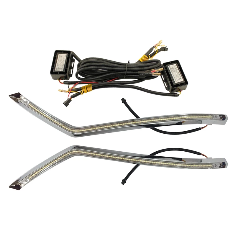 

Car Headlight Eyebrow Light Decoration Yellow Turn Signal Relay DRL LED Daytime Running Light for Tiguan 2010-2012