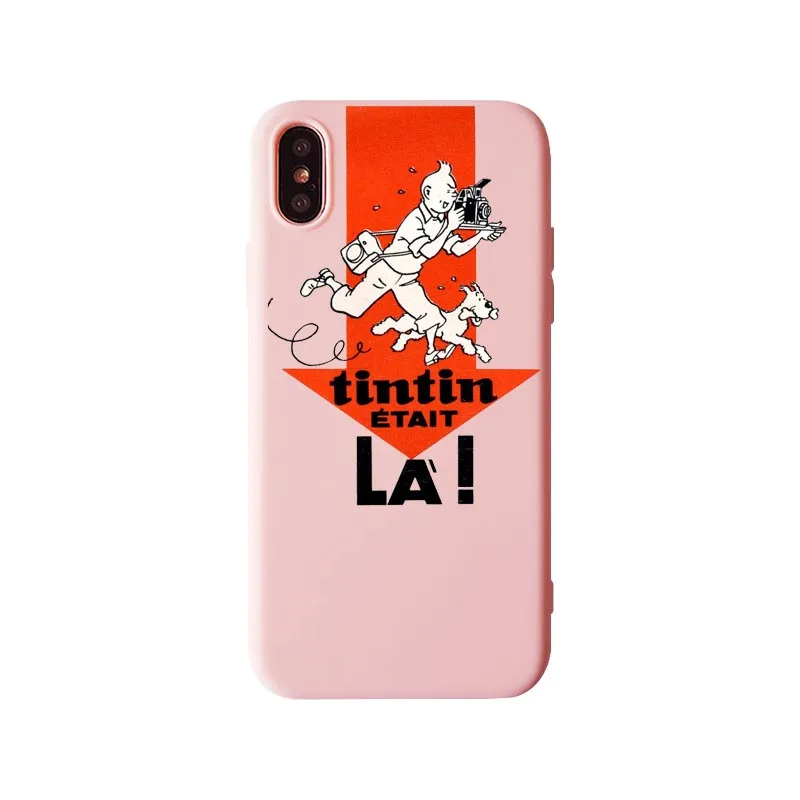 Мягкий силиконовый чехол из ТПУ «Приключения Тинтина» для iPhone XR 10 8 7 Plus 6 6S Plus 5 XS Max 5s SE - Цвет: TPU