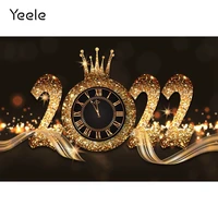 yeele 2022 happy new year background gold crown clock christmas backdrop photocall baby photographic photography photo studio
