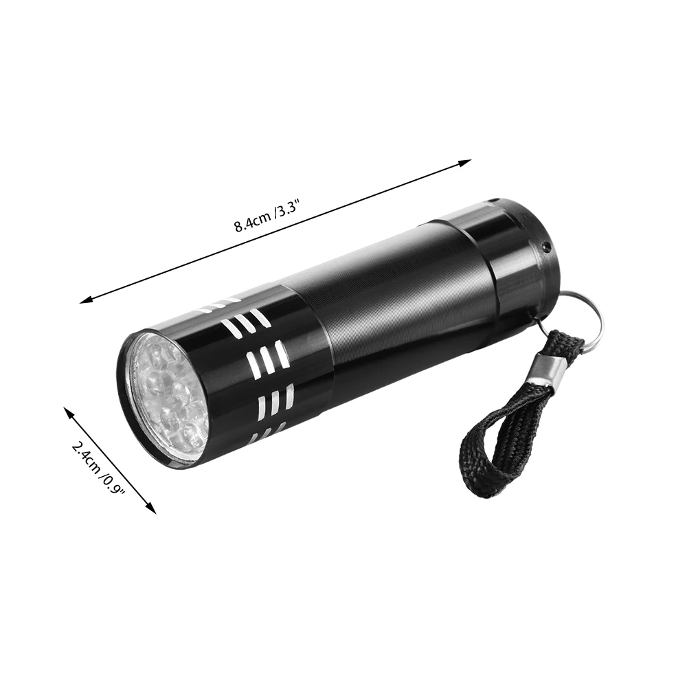 

Ultraviolet 9 LED Flashlight Purple Light UV Torch Lamp AAA Battery Mini Portable Waterproof Money Detector Torch Lantern