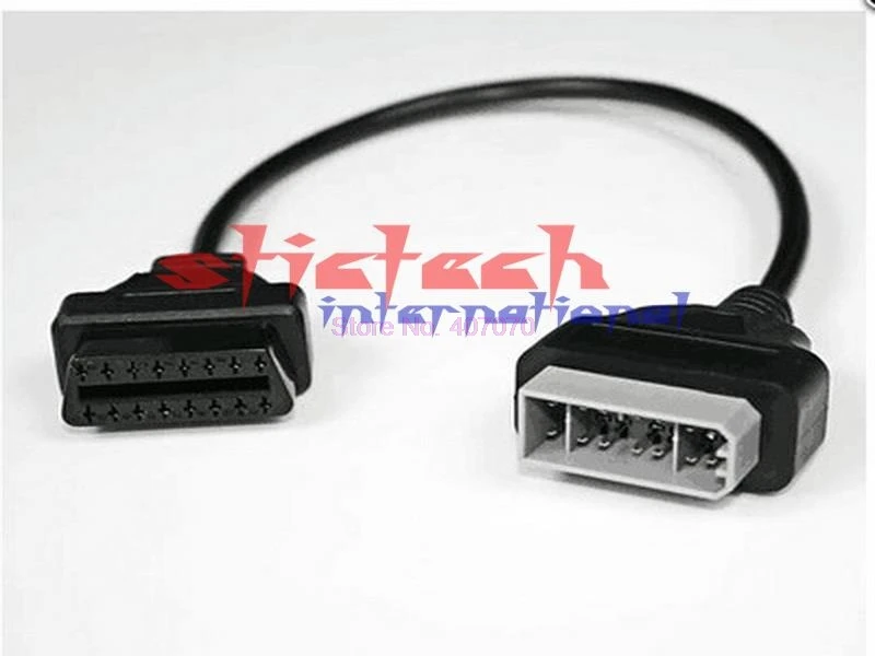 Диагностический кабель OBD2 с 14 контактами штекера на 16 контактов разъема 200