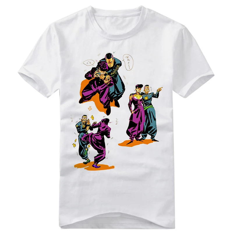 Футболка с принтом из аниме Невероятные приключения Джоджо модная Повседневная
