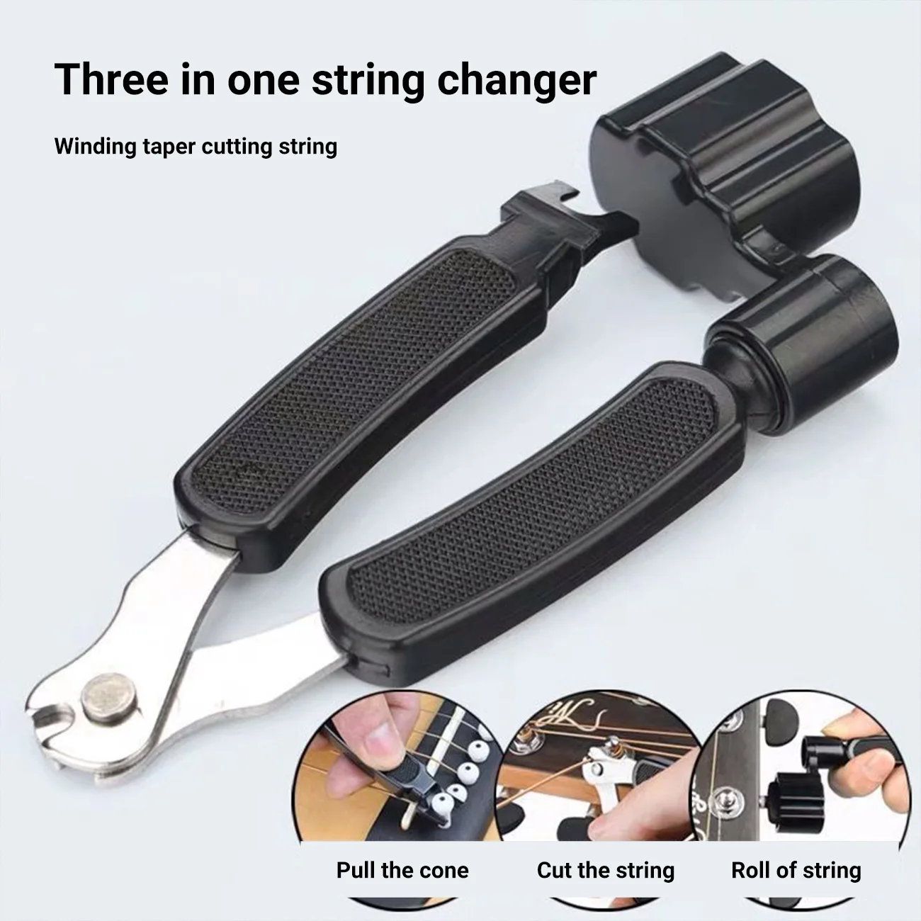 

Guitar Tuning Tool 3 In 1 Stringed Instrument Accessories Guitars String Cutter Pin Puller Guitar Winder String Clamp Remover