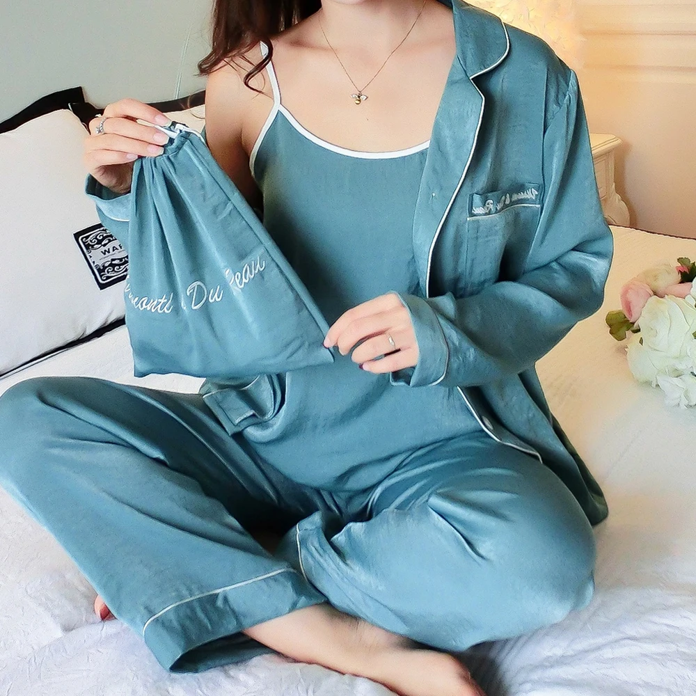 2019 женские пижамы из 7 предметов комплекты одежды для сна осенне-зимние летние
