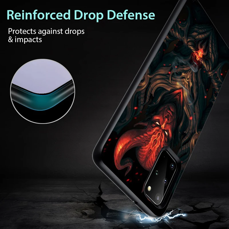 

Glucifer And Gsatan for Samsung Note 20 10 9 8 Ultra Plus A91 A81 A71 A51 A42 A41 A31 A21 A12 A11 A01 Black Phone Case