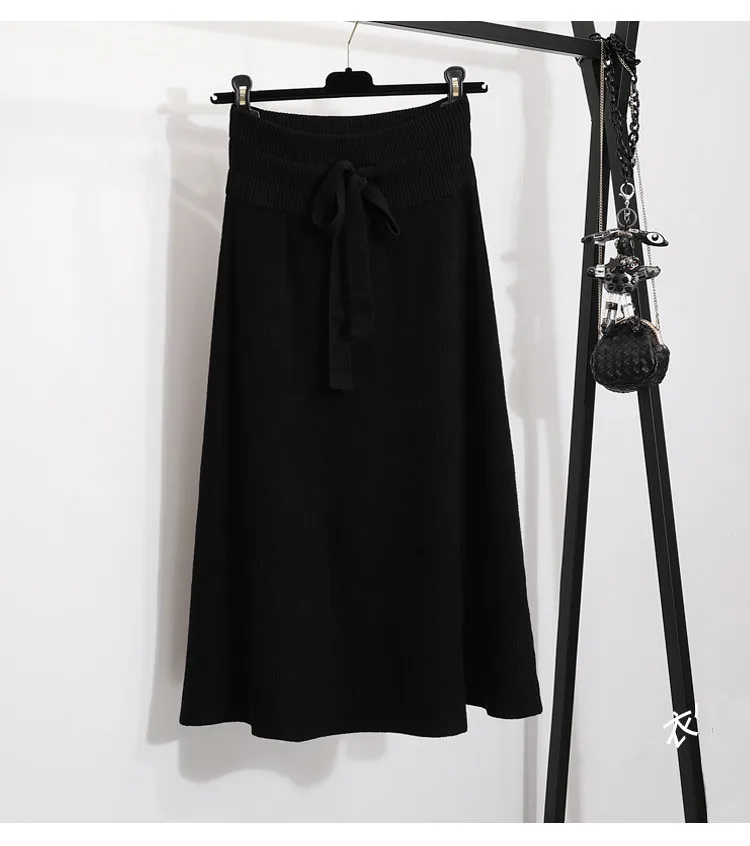 2019 женские юбки Длинные вязаные зимние плотные #299|Женские юбки| |