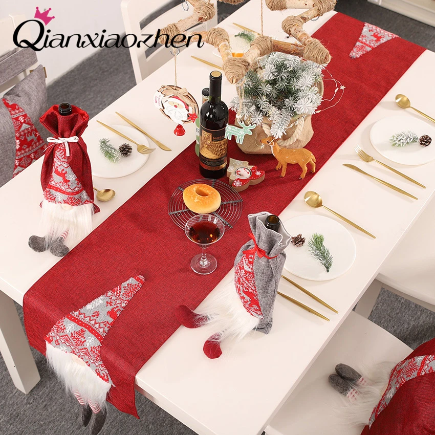 

Qianxiaozhen Rudolf Table Runner Christmas Decorations Christmas Decoration Supplies Christmas Table Decorations For Home