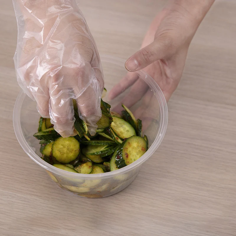 Одноразовые перчатки из полиэтилена 100 шт.|Кухонные одноразовые перчатки| |