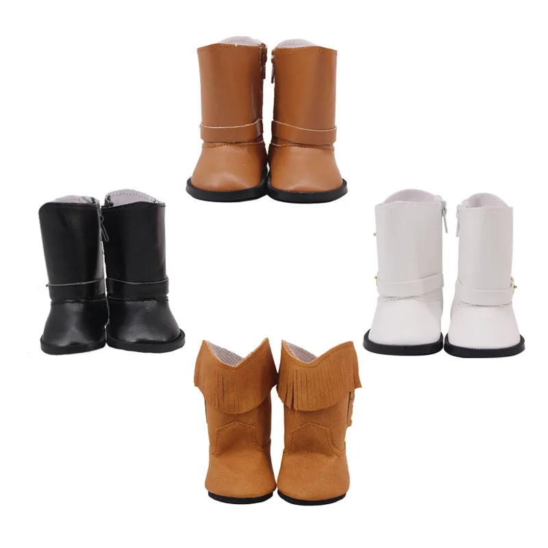 Новая модная кукольная обувь 7 5 см кожаные ботинки для 18 дюймовых американских