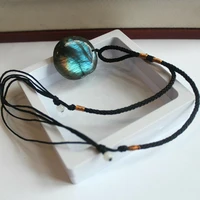 original stone pendant necklace labradorite crystal necklace moonstone moonstone pendent natural stones ornament original