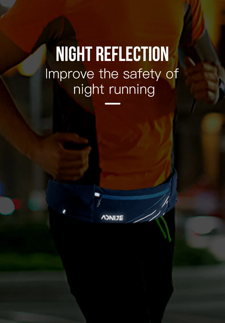 Aonijie W8105 Lightweight Comfortable Running Waist Bag Belt Hydration Fanny Pack Sports Pockets For Jogging Fitness Gym Hiking