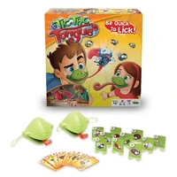 2021new interactive tabletop track and field party game tic tac toe game athletic chameleon sticky tongue puzzle game card color
