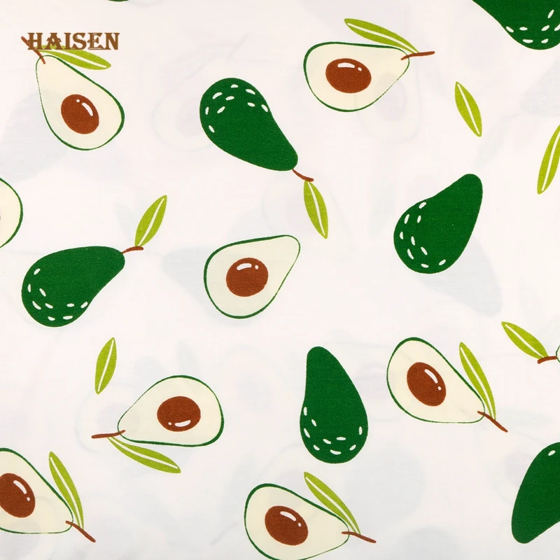 Серия авокадо набивная саржевая ткань для творчества шитья стеганая одежда