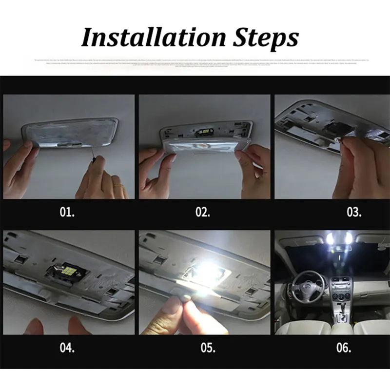 

12 Pcs White Canbus led Car interior lights Package Kit for Hyundai Elantra 2013 - 2016 2017 2018 2019 led interior Dome lights