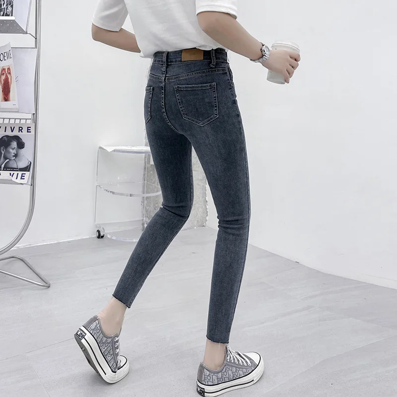

2021 High Waist Women's Fashion Jeans Trousers For Female Mom Denim Pants For Girls