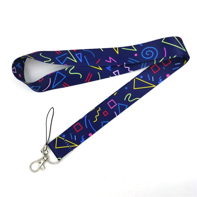 Цвет с геометрическим узором в стиле граффити шнур значок ID мобильный телефон