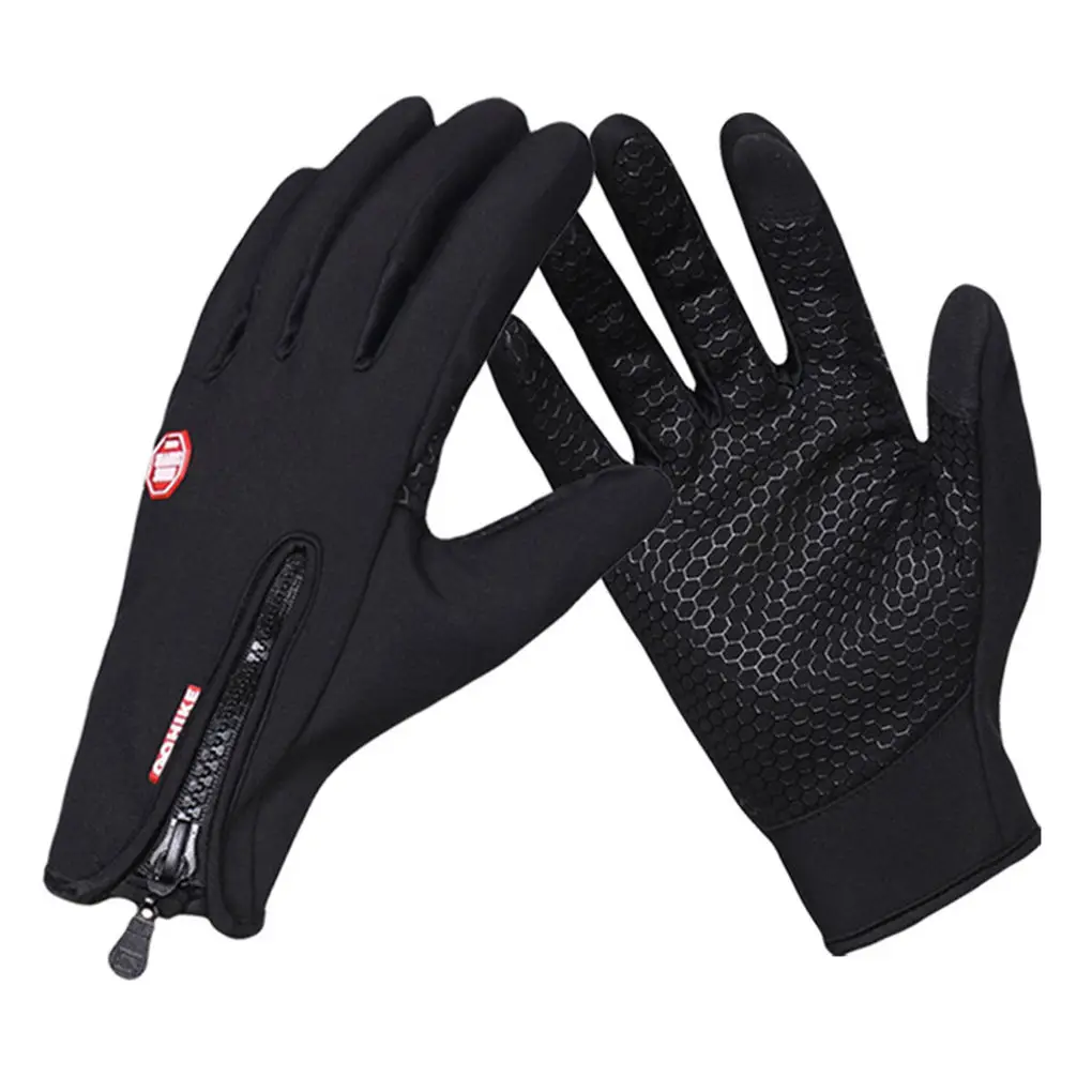 

1Pair Waterproof Cycling Gloves Winter Warm Touch Screen Phone Bicycle Gloves Outdoor Scooter Anti-slip Skiing Warm Gloves