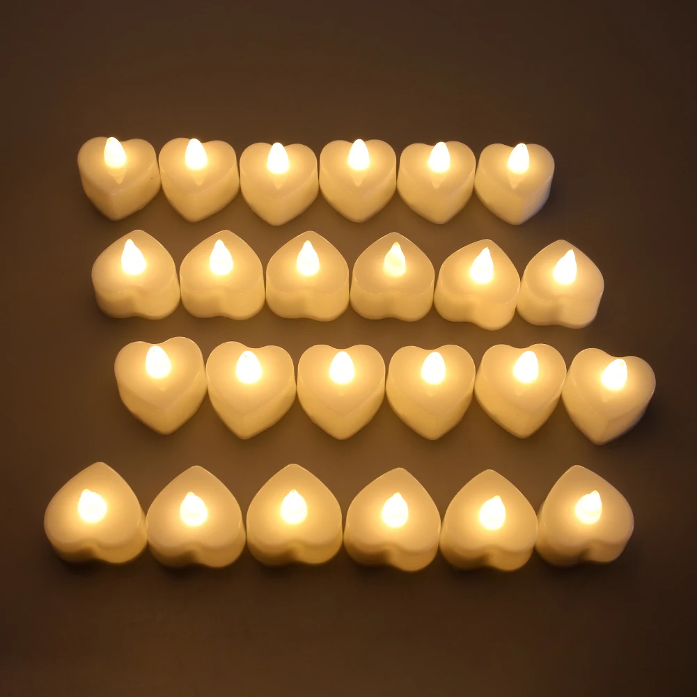 

24Pcs Flickering LED Candle Tealights No-Remote/Remote Control Candles Flameless With Battery For Wedding Home Christmas Decors