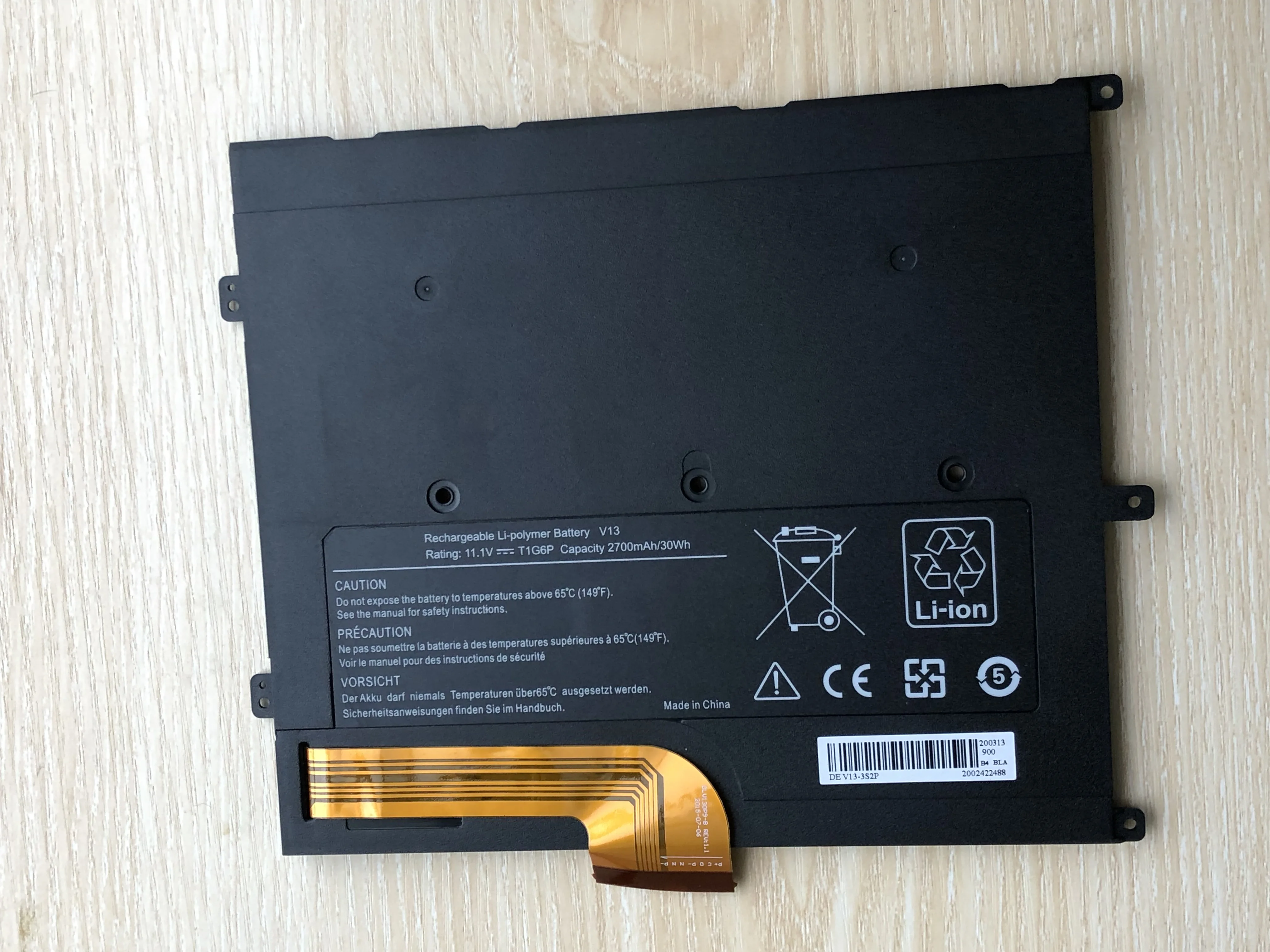 Литий-полимерный аккумулятор для ноутбука 0NTG4J 0PRW6G DELL Vostro V13 V13Z V130 V1300 0449TX PRW6G T1G6P |