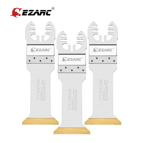 3/6pcs titânio lâminas multitool oscilantes de lâminas de serra de corte extra-longa Corte de velocidade rápida para madeira, metal e material duro