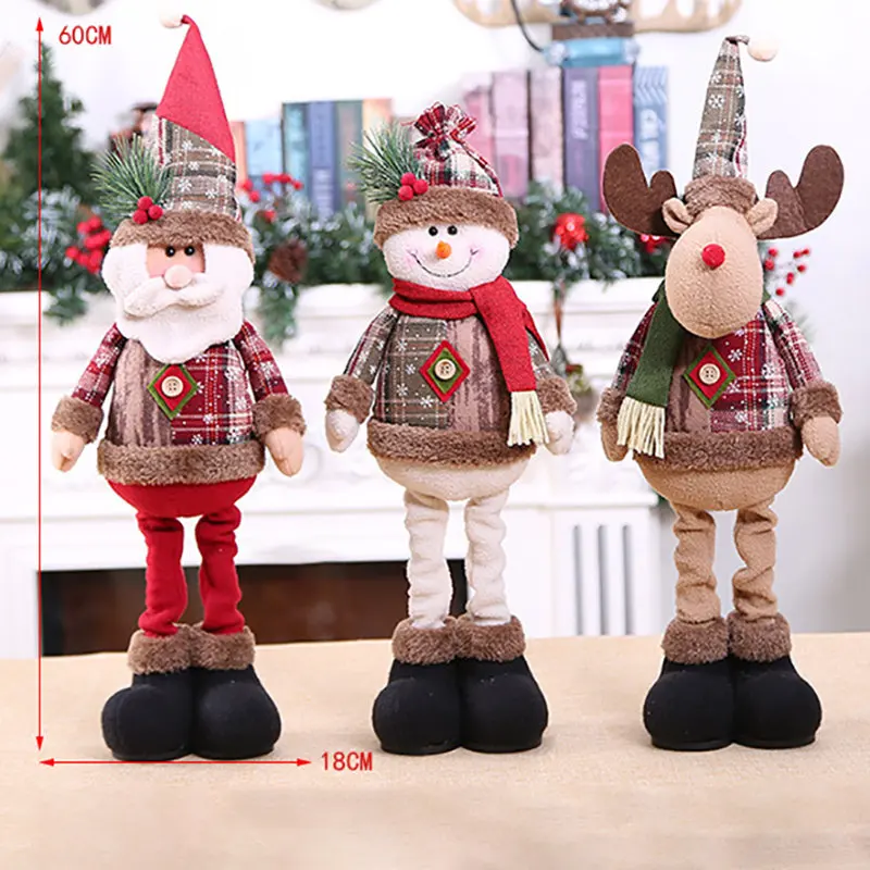 

Snowman Doll Merry Chirstmas Decor for Home Table 2020 Doll Christmas Ornaments Santa Claus Elk Navidad Gift Happy New Year 2021