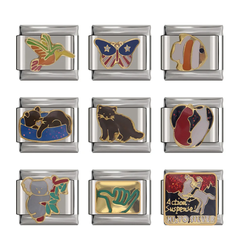 Fyour 2019 Новый Топ оригинальный Маргаритка кошка рыба птица панда итальянский Шарм