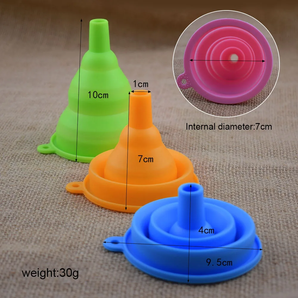 

Mini Silicone Folding Funnels Kitchen Tools Kitchen Accessory Foldable Funnel Mini Silicone Collapsible Portable Funnel